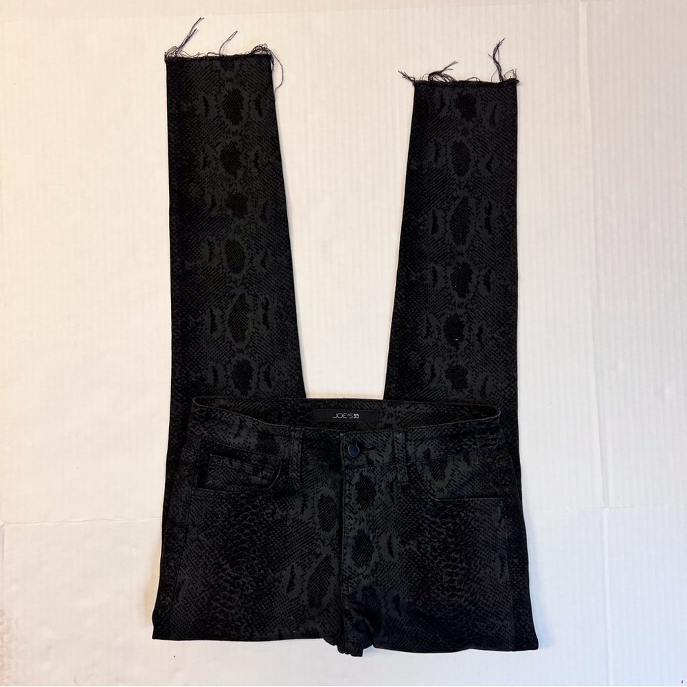 Joe’s Women’s Black Snake Print 5 Pockets Skinny Jeans Mid-Rise‎ Size 26
